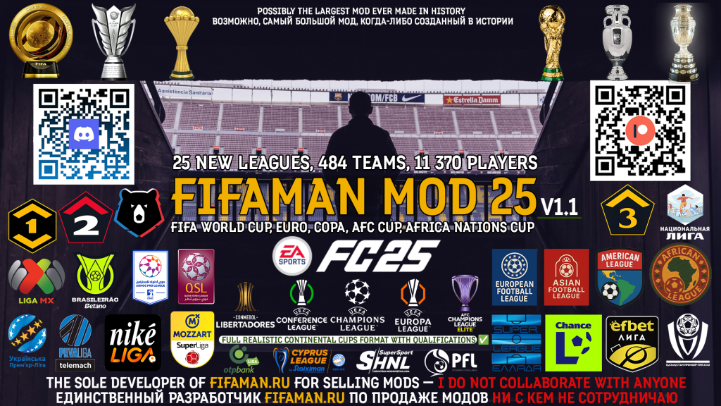 FIFAMAN MOD 25 - самый большой мод в мире FC25